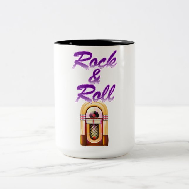 Caneca De Café Em Dois Tons Rock and Roll Jukebox (Centro)