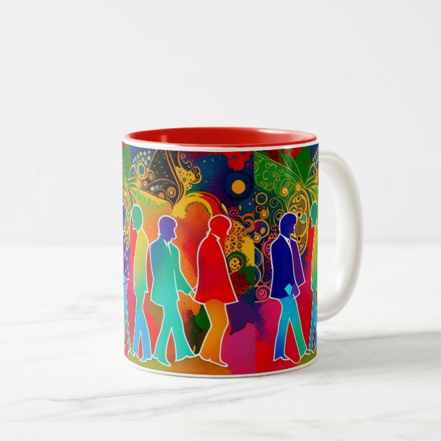 Caneca De Café Em Dois Tons Rock Stars (Frente Esquerda)