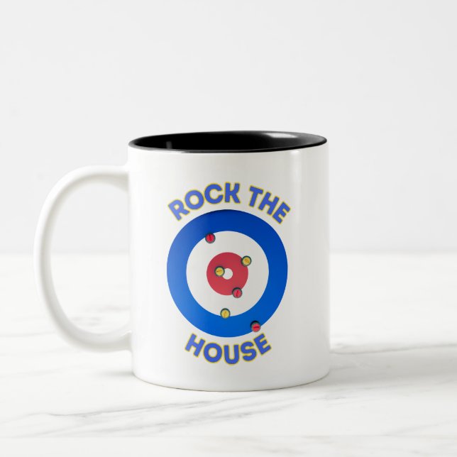 Caneca De Café Em Dois Tons Rock The House Curling (Esquerda)