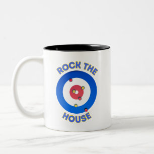 Caneca De Café Em Dois Tons Rock The House Curling não é uma frase que precise