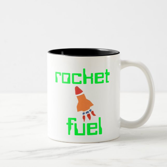 Caneca De Café Em Dois Tons Rocket Fuel Father's Day Gift (Direita)