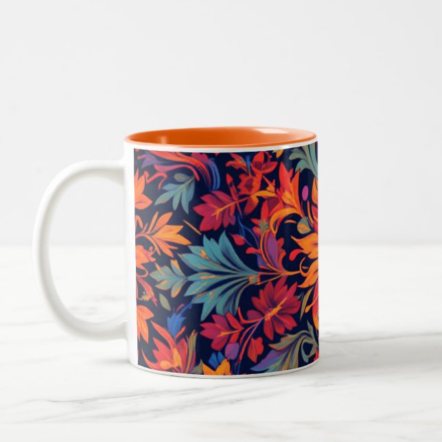 Caneca De Café Em Dois Tons Rococo Blossom (Esquerda)