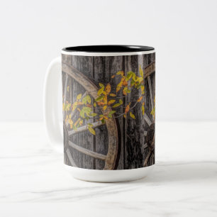 Caneca De Café Em Dois Tons Roda do Vagão Russo do País