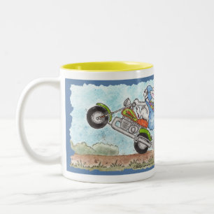 Caneca De Café Em Dois Tons Rodas de Bunny Poppin da Páscoa