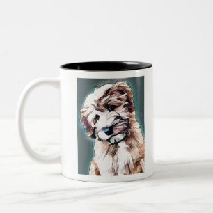 Caneca De Café Em Dois Tons Rodas Terrier Dog Pop Art