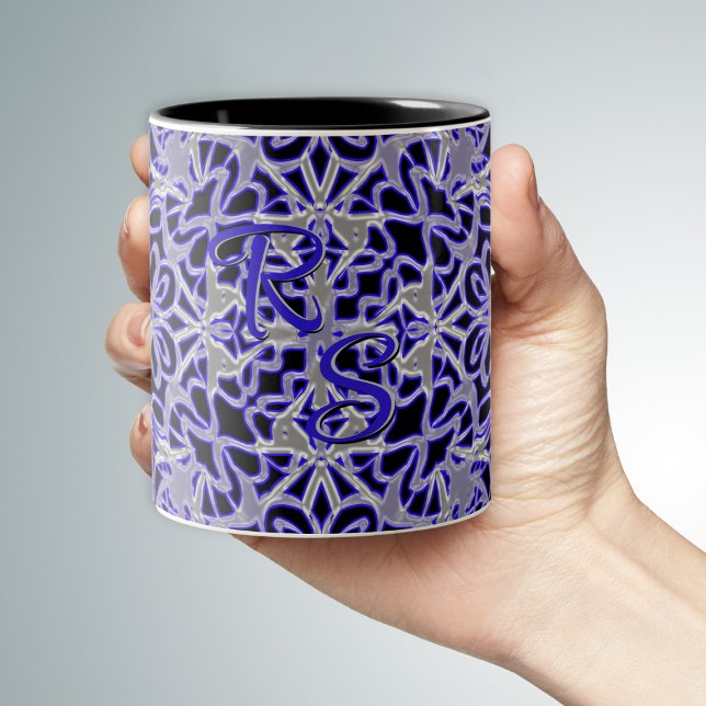 Caneca De Café Em Dois Tons Rodovalho Roxo e Prata (Criador carregado)