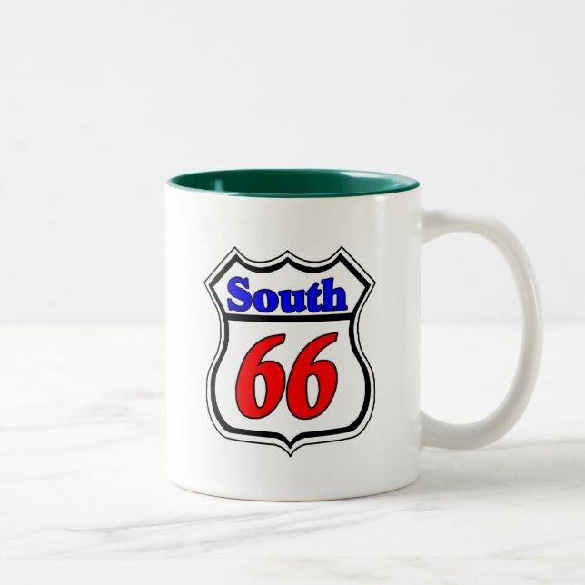 Caneca De Café Em Dois Tons Rodovia 66 Sul (Direita)