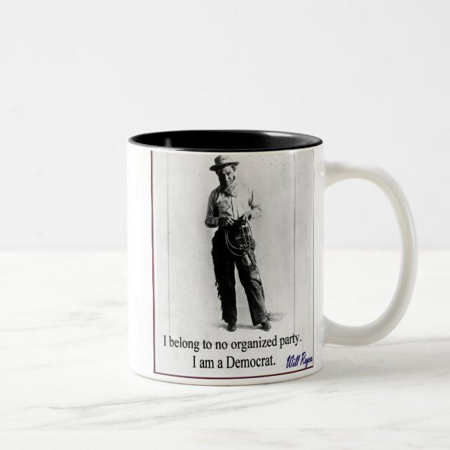 Caneca De Café Em Dois Tons "Rogers - Democrata " (Direita)