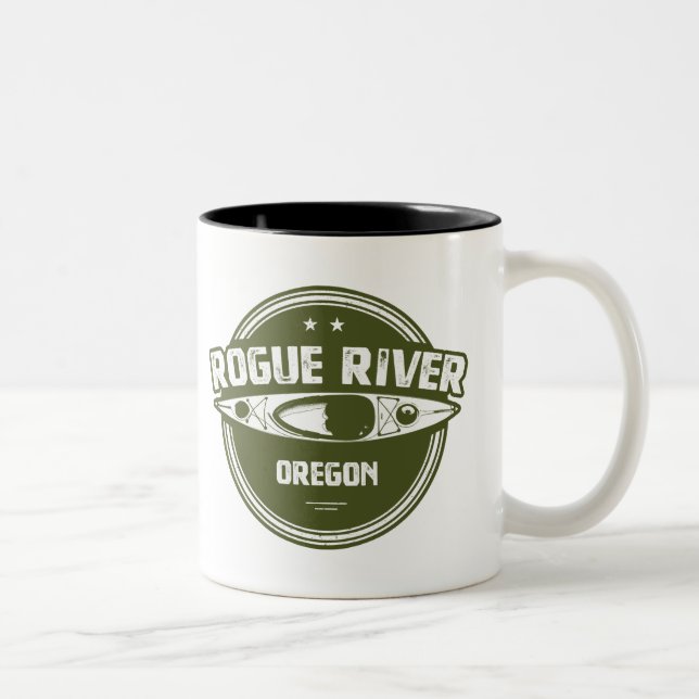 Caneca De Café Em Dois Tons Rogue River, Oregon (Direita)