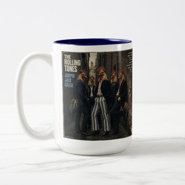 Caneca De Café Em Dois Tons Rolling Tones: uma Paródia (Esquerda)