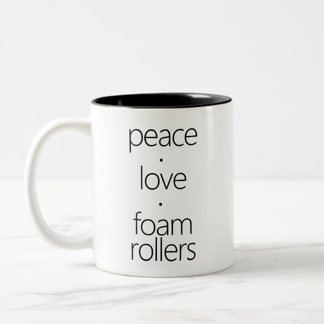 Caneca De Café Em Dois Tons Rolos de espuma de amor de Peave (Esquerda)