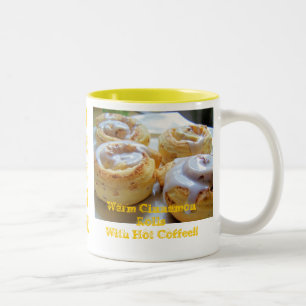 Caneca De Café Em Dois Tons Rolos e café de canela