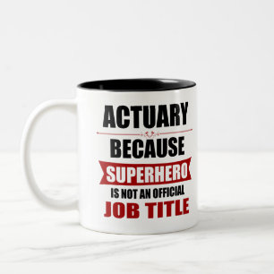 Caneca De Café Em Dois Tons Romance de Super-Herói Atuário