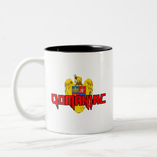 Caneca De Café Em Dois Tons ROMANIAC - Design de metal pesado