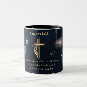 Caneca De Café Em Dois Tons Romanos 8:28
