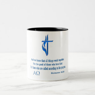 Caneca De Café Em Dois Tons Romanos 8:28 presentes