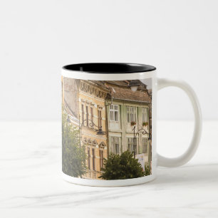 Caneca De Café Em Dois Tons Romênia, Sibiu. Cidade Nova. RF)