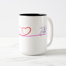 Romeu Personalizado e Juliet Heart Love Mug