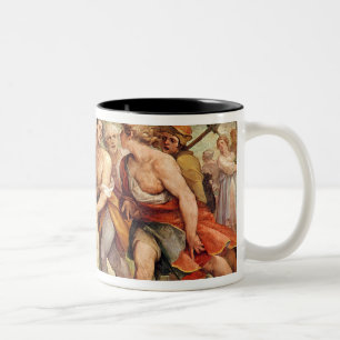 Caneca De Café Em Dois Tons Romulus suckled pelo ela-lobo
