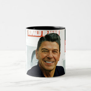 Caneca De Café Em Dois Tons Ronald Reagan