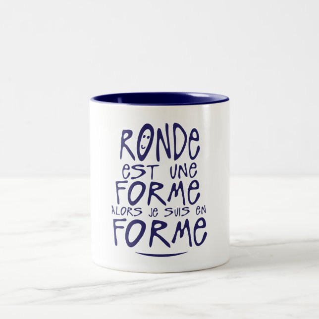 Caneca De Café Em Dois Tons ronde est une forme alors citation (Centro)