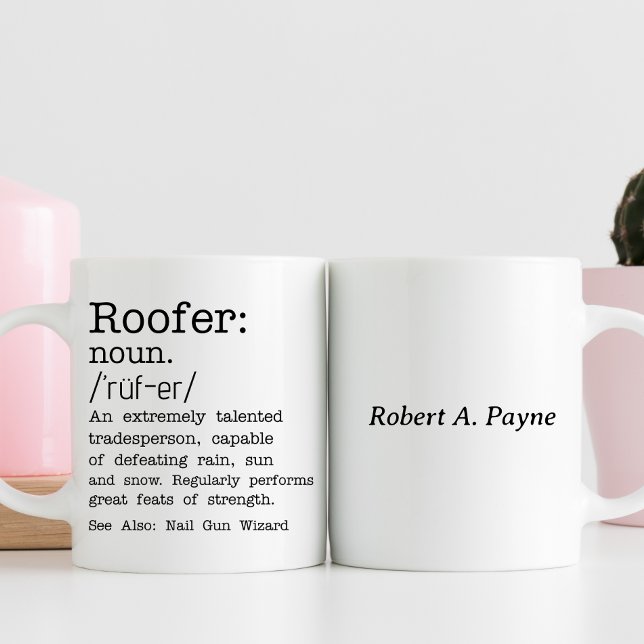 Caneca De Café Em Dois Tons Roofer (Criador carregado)