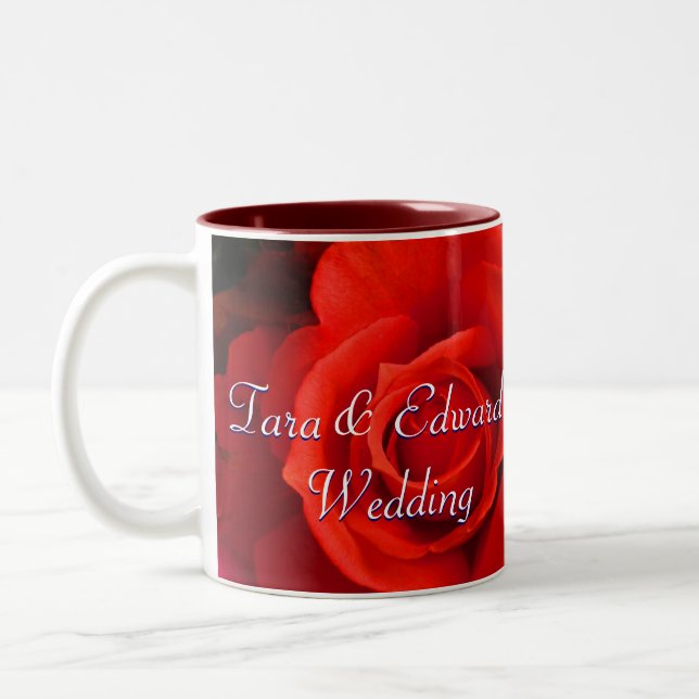 Caneca De Café Em Dois Tons Rosa Amarelo-Vermelho (Esquerda)