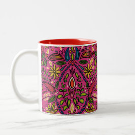Caneca De Café Em Dois Tons rosa aziza