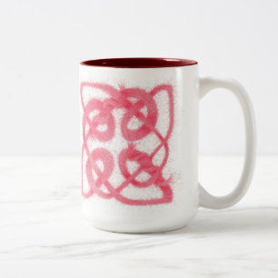 Caneca De Café Em Dois Tons ROSA CELTIC KNOT Tall Maroon Two-Tone Mug