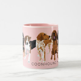Caneca De Café Em Dois Tons Rosa da mamã do Coonhound
