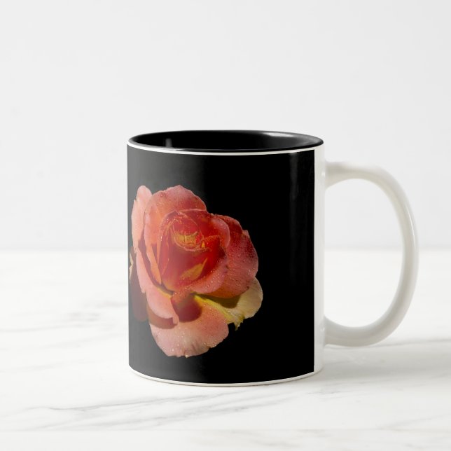 Caneca De Café Em Dois Tons Rosa de laranja 2 (Direita)
