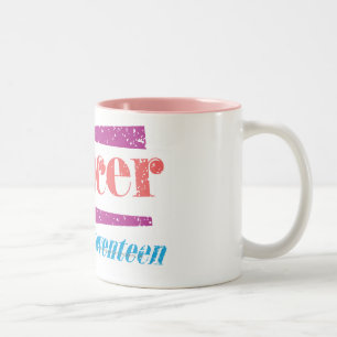 Caneca De Café Em Dois Tons Rosa do cancer