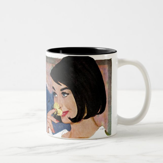 Caneca De Café Em Dois Tons Rosa do Ouro (Direita)