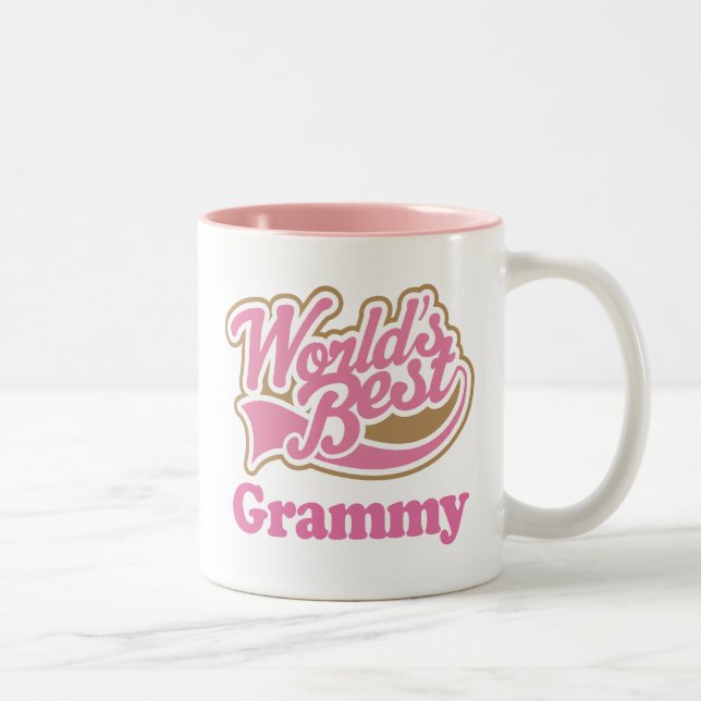 Caneca De Café Em Dois Tons Rosa do presente de Grammy (Direita)