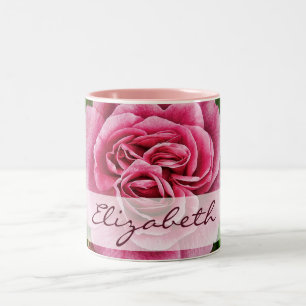 Caneca De Café Em Dois Tons Rosa do rosa personalizado