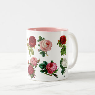 Caneca De Café Em Dois Tons Rosa Garden