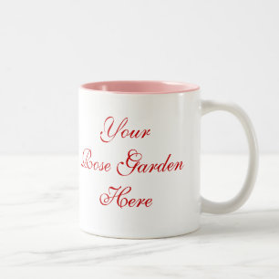 Caneca De Café Em Dois Tons Rosa Gardener Say com Rosas