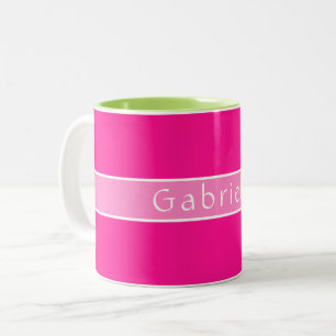 Caneca De Café Em Dois Tons Rosa Hot Personalizado Simples
