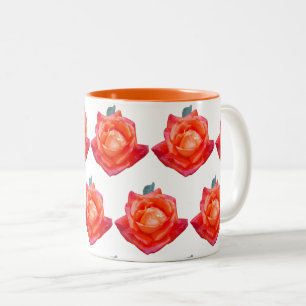 Caneca De Café Em Dois Tons Rosa laranja
