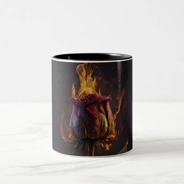 Caneca De Café Em Dois Tons rosa no fogo (Centro)