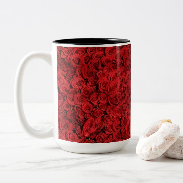 Caneca De Café Em Dois Tons Rosa Patch Mug (Com Donut)