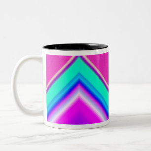 Caneca De Café Em Dois Tons Rosa Quente Elétrica