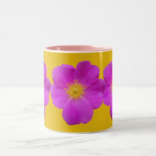 Caneca De Café Em Dois Tons Rosa selvagem 2 (Centro)