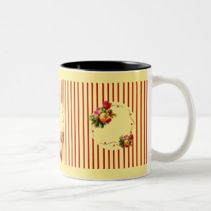 Caneca De Café Em Dois Tons Rosa Stripe Mug