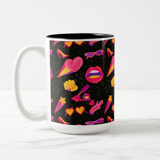 CANECA DE CAFÉ EM DOIS TONS ROSA UNIVERSO (Esquerda)