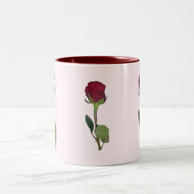 Caneca De Café Em Dois Tons Rosa vermelha (Centro)