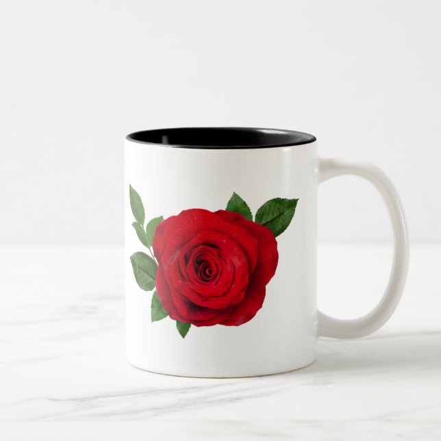 Caneca De Café Em Dois Tons rosa vermelha (Direita)