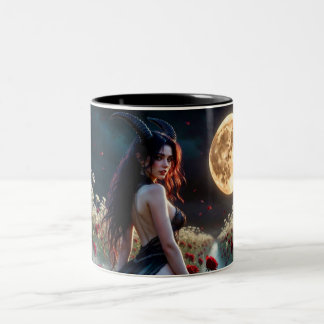 Caneca De Café Em Dois Tons Rosas ao Luar