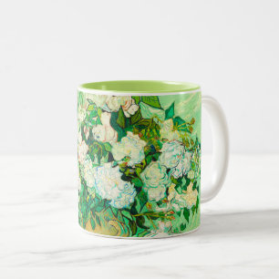 Caneca De Café Em Dois Tons Rosas Brancas de Van Gogh
