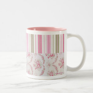 Caneca De Café Em Dois Tons Rosas e stripes Mug